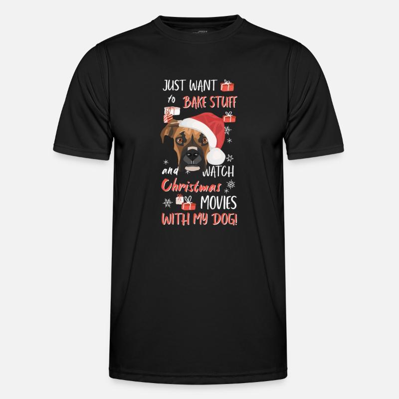 Boxer Merry Christmas - Men's Functional T-Shirt - black