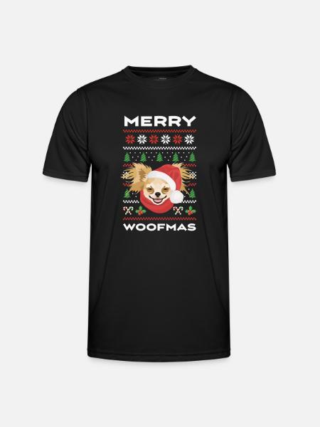 Chihuahua Merry Christmas - Men's Functional T-Shirt - black