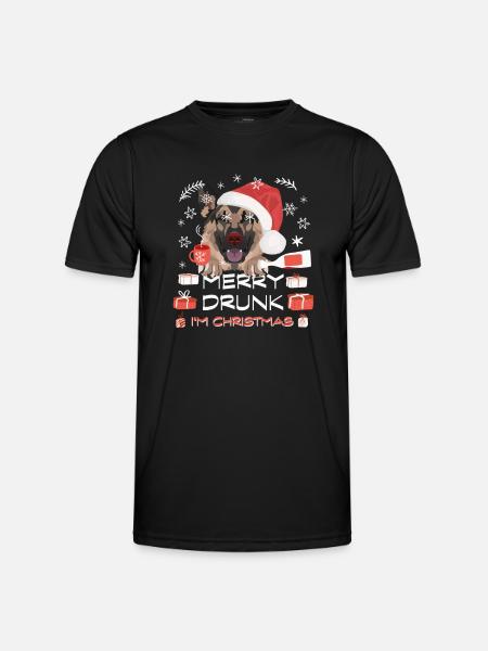 Deutscher Schäferhund Weihnachtsmarkt - Männer Funktions-T-Shirt - Schwarz