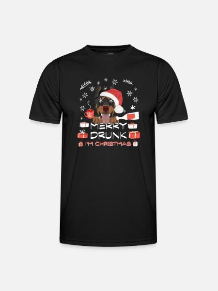 Dobermann Weihnachtsmarkt - Männer Funktions-T-Shirt - Schwarz