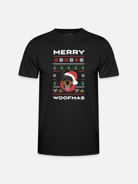 Doberman Merry Christmas - Men's Functional T-Shirt - black