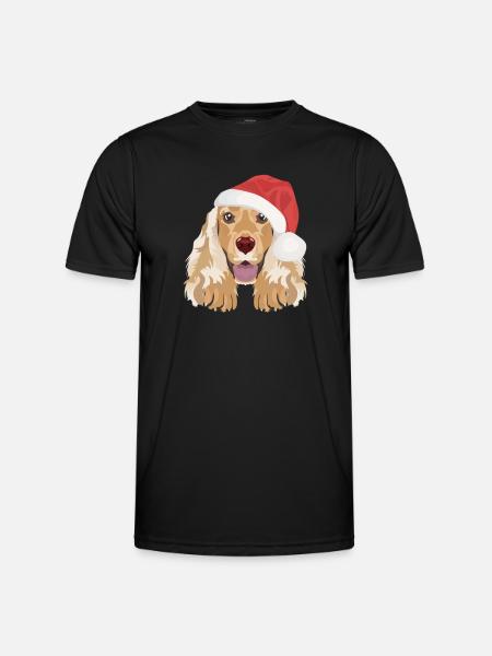 Deutsch Cocker Spaniel Joyeux Noël - T-shirt sport Homme - noir