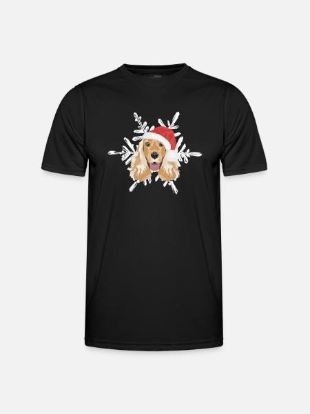 Deutsch Cocker Spaniel Merry Christmas - Men's Functional T-Shirt - black