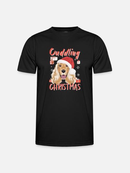 Deutsch Cocker Spaniel Merry Christmas - Men's Functional T-Shirt - black