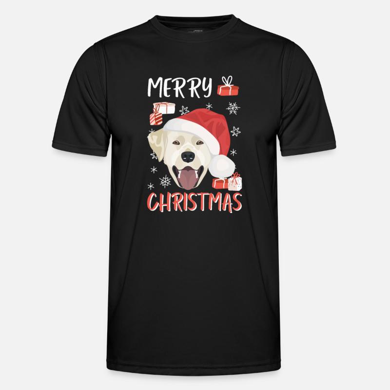 Labrador Merry Christmas - Men's Functional T-Shirt - black