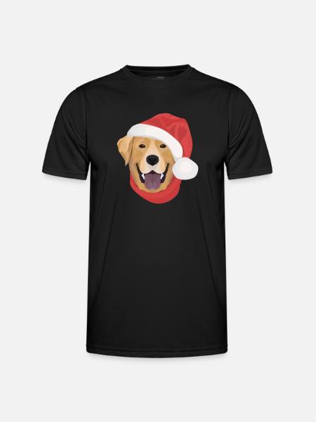 Labrador Merry Christmas - Men's Functional T-Shirt - black