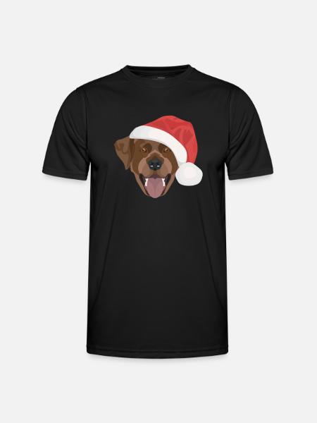 Labrador Merry Christmas - Men's Functional T-Shirt - black