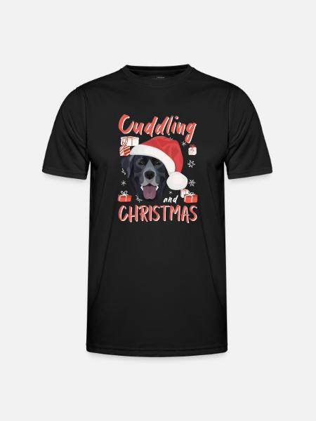 Labrador Merry Christmas - Men's Functional T-Shirt - black