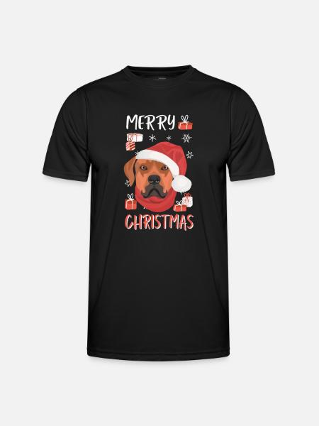 Rhodesian Ridgeback Joyeux Noël - T-shirt sport Homme - noir