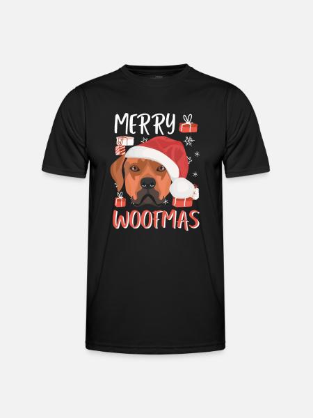 Rhodesian Ridgeback Merry Christmas - Men's Functional T-Shirt - black