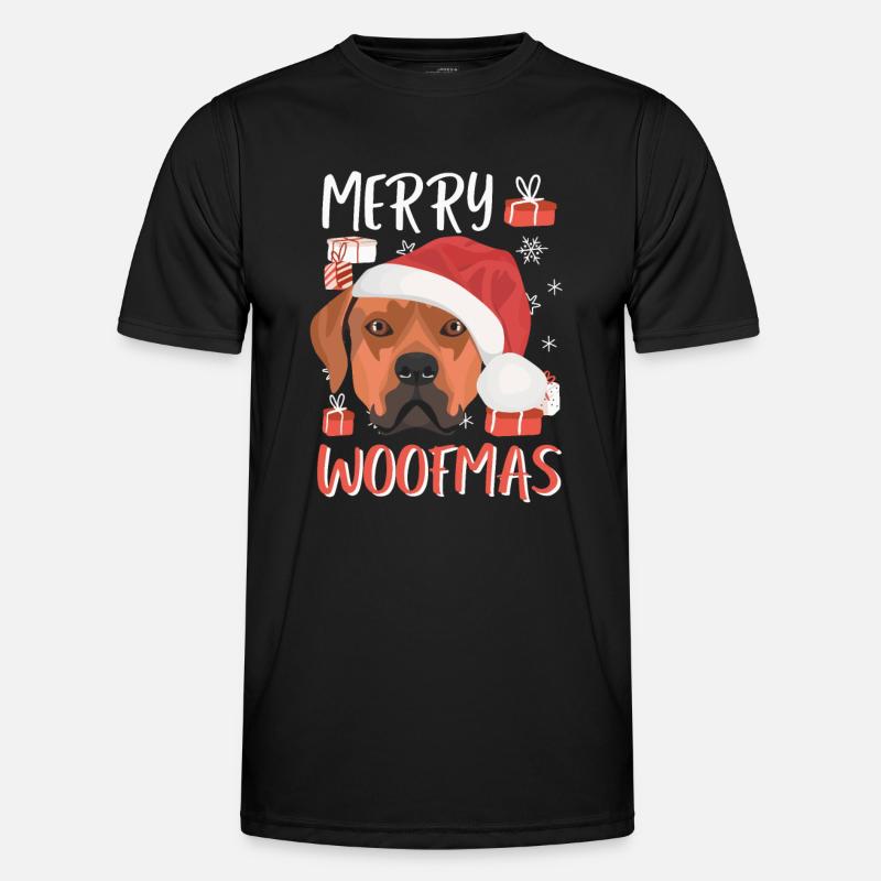 Rhodesian Ridgeback Merry Christmas - Men's Functional T-Shirt - black