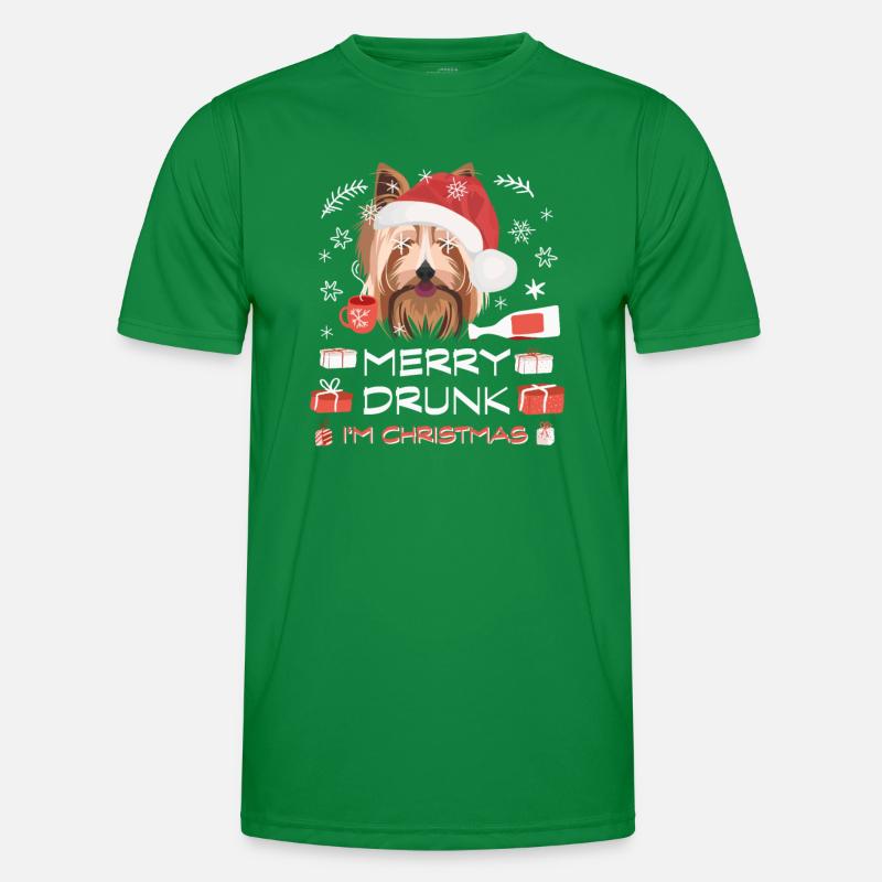 Marché de Noël Yorkshire Terrier T-shirt sport Homme