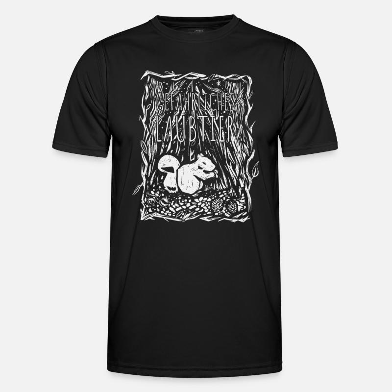 Dangerous deciduous squirrel - Men's Functional T-Shirt - black