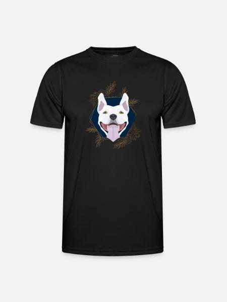 Golden Dog Bull Terrier - Men's Functional T-Shirt - black