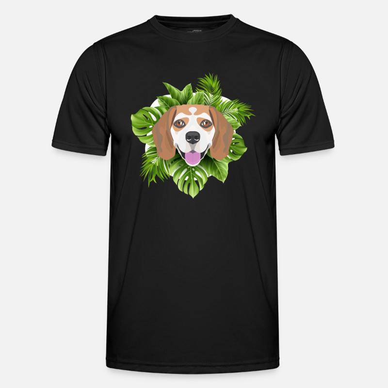 Tropical Beagle Männer Funktions-T-Shirt