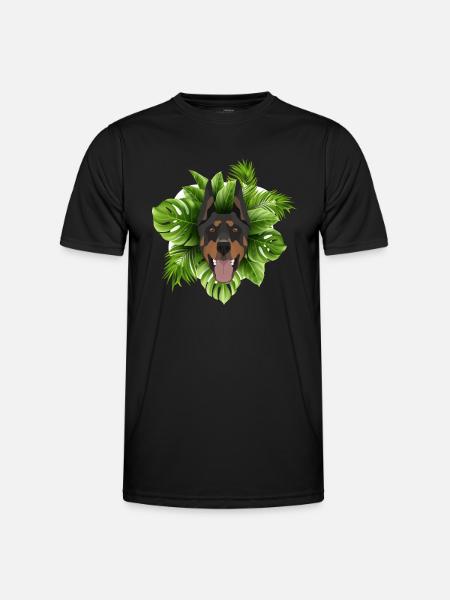 Tropical Doberman - Men's Functional T-Shirt - black