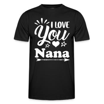 Liebe dich Nana Grosspapi Schweiz Opa Schweizer - Männer Funktions-T-Shirt - Schwarz - Vorne - AI Model Male 178 dark (178cm)