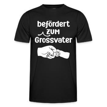 Befördert zum Grossvater Schweiz Hallo Opa Schweiz - Männer Funktions-T-Shirt - Schwarz - Vorne - AI Model Male 178 dark (178cm)