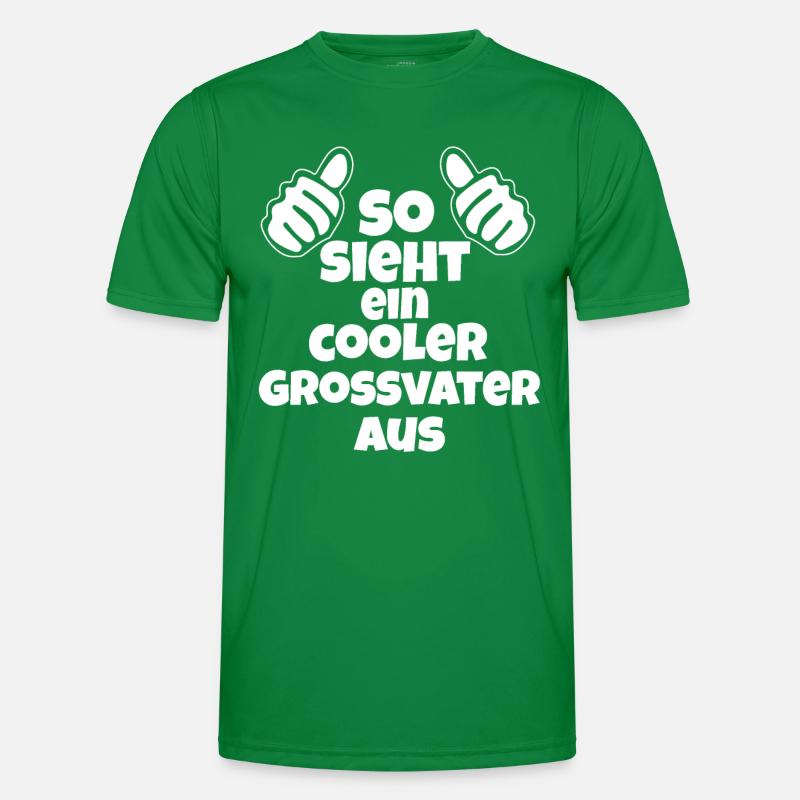 So sieht ein cooler Grossvater Opa Schweiz Männer Funktions-T-Shirt