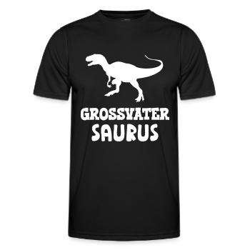 Grossvater Saurus Grosspapi Opa Schweiz - Männer Funktions-T-Shirt - Schwarz - Vorne - AI Model Male 178 dark (178cm)