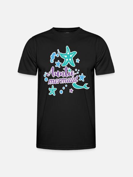 Auntie Mermaid - Men's Functional T-Shirt - black