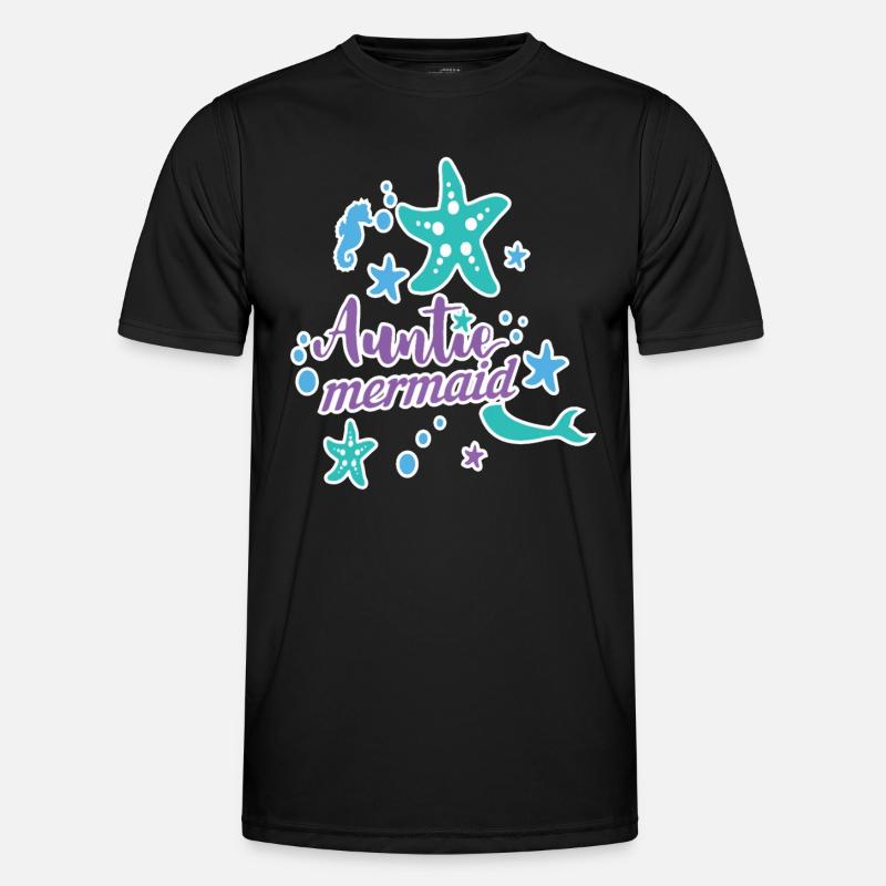 Auntie Mermaid - Men's Functional T-Shirt - black