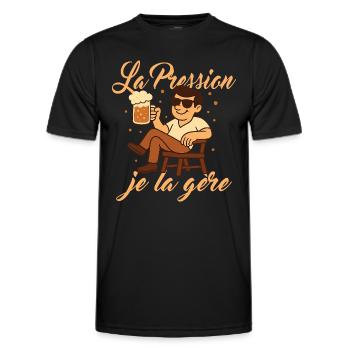 Ich komme mit dem Druck zurecht - Männer Funktions-T-Shirt - Schwarz - Vorne - AI Model Male 178 dark (178cm)