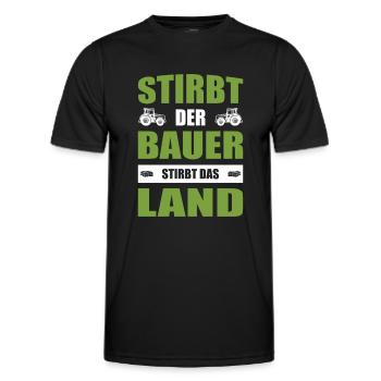 Landwirt Demo Stirbt Der Bauer Stirbt Das Land - Männer Funktions-T-Shirt - Schwarz - Vorne - AI Model Male 178 dark (178cm)