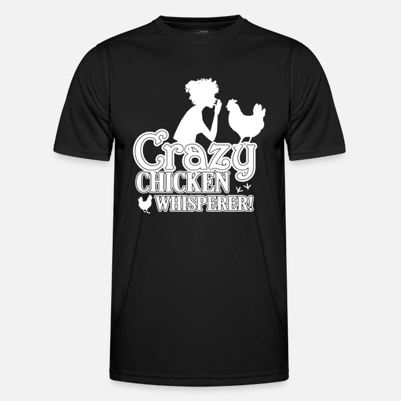 Crazy Chicken Whisperer - Men's Functional T-Shirt - black