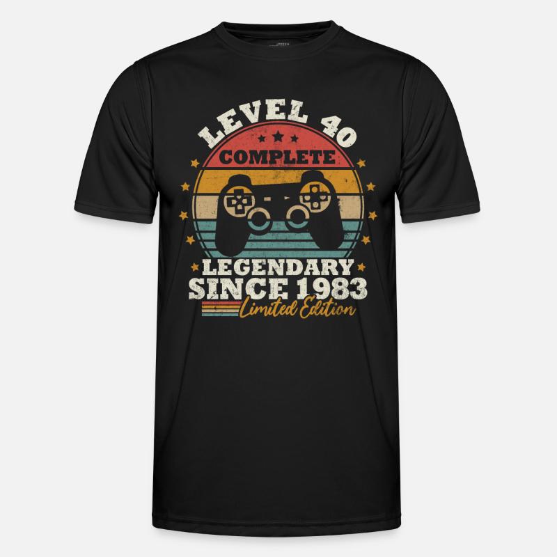 Level 40 unlocked - Men's Functional T-Shirt - black