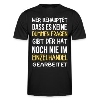 Einzelhandelskaufmann Verkäufer im Einzelhandel - Männer Funktions-T-Shirt - Schwarz - Vorne - AI Model Male 178 dark (178cm)