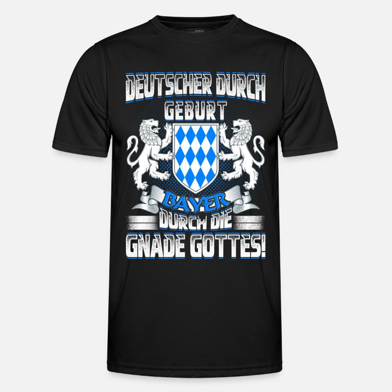 Bayer durch Gottes Gnade - Männer Funktions-T-Shirt - Schwarz