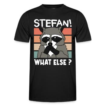 RACCOON RACOON STEFAN Christmas Gift - Men's Functional T-Shirt - black - Front - AI Model Male 178 dark (178cm)
