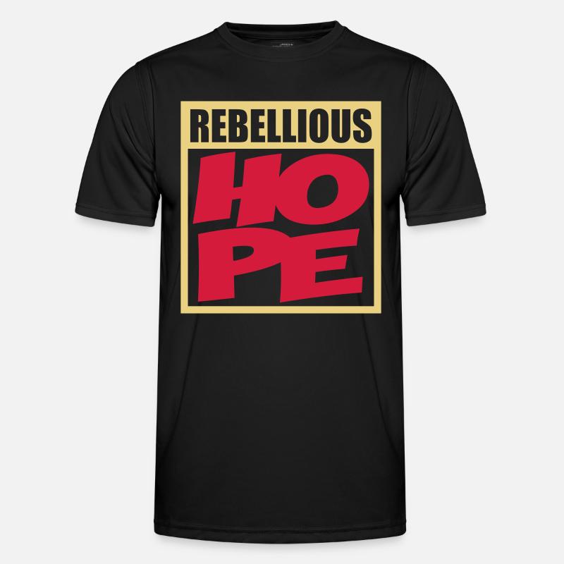 Rebellious hope | Colors can be changed - Men's Functional T-Shirt - black