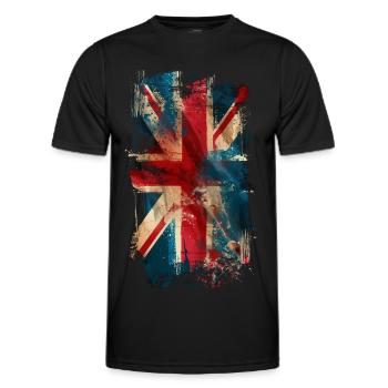 Vintage Union Jack - T-shirt sport Homme - noir - Devant - AI Model Male 178 dark (178cm)