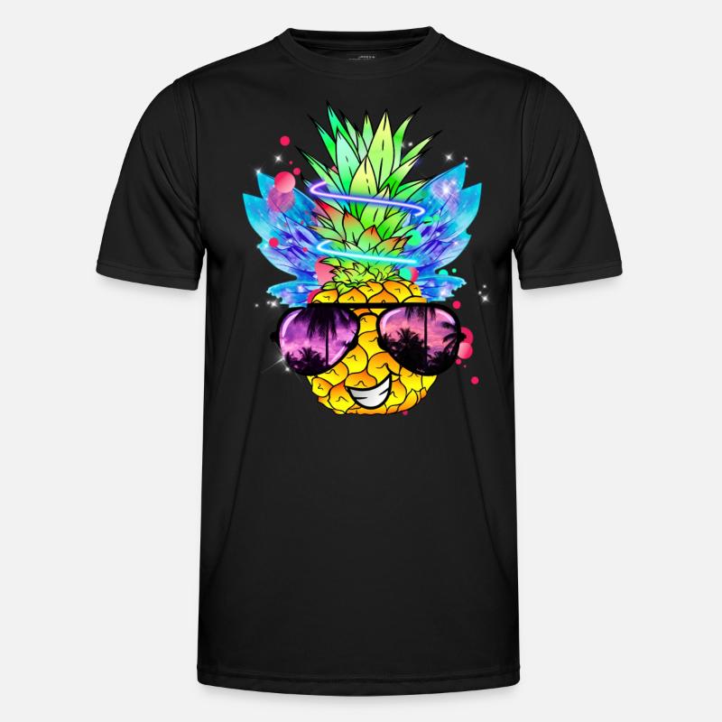 Ananas Kunst Männer Funktions-T-Shirt