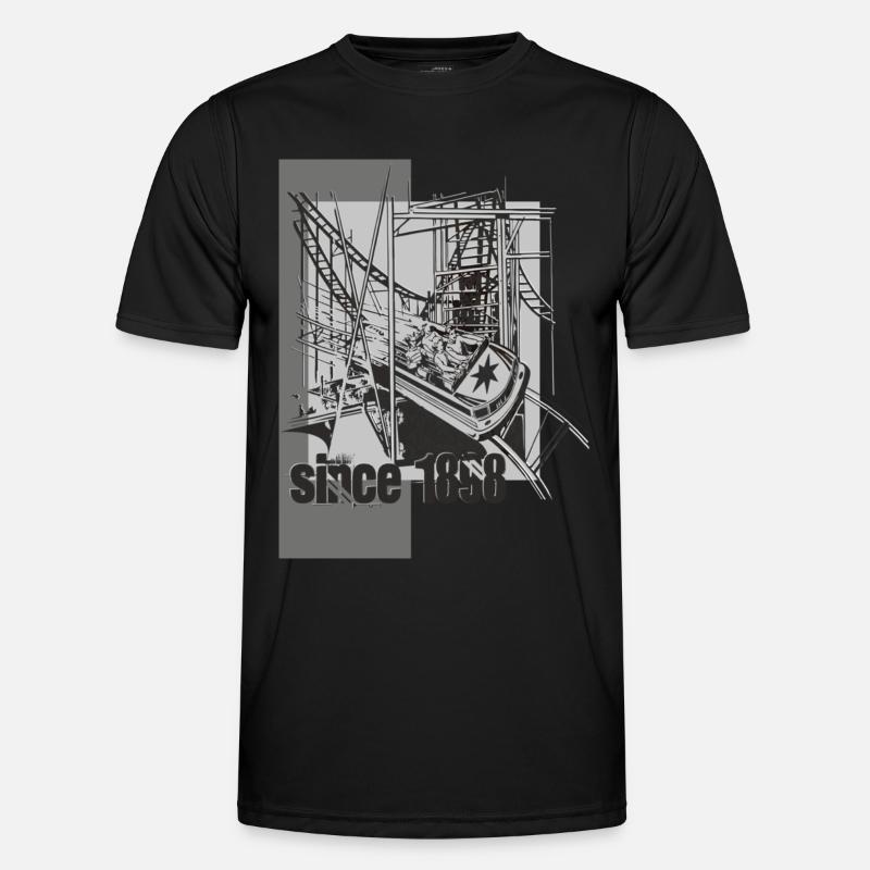 achterbahn - Männer Funktions-T-Shirt - Schwarz
