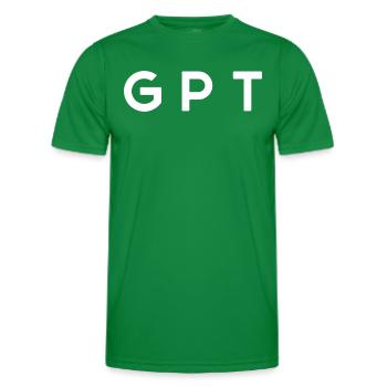 Humour Beauf Lettre GPT Jeu De Mots - T-shirt sport Homme - vert - Devant - AI Model Male 178 dark (178cm)