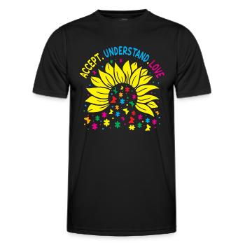 Bewusstsein für Autismus - Männer Funktions-T-Shirt - Schwarz - Vorne - AI Model Male 178 dark (178cm)