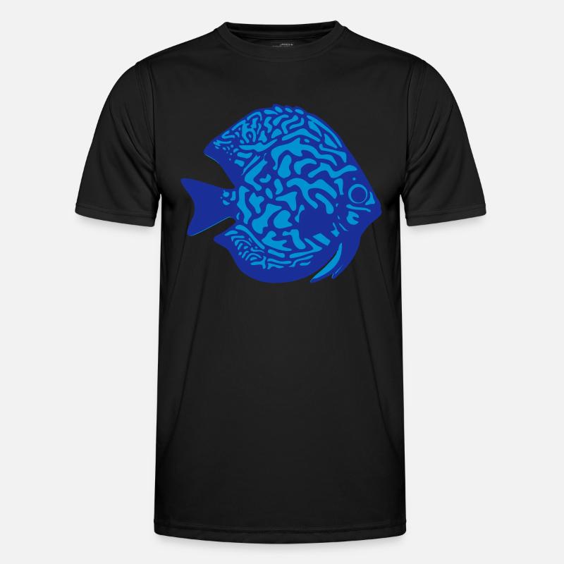 Diskusfisch vektor - Männer Funktions-T-Shirt - Schwarz