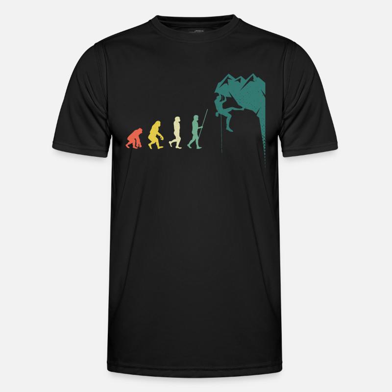 Boulderer Evolution Climbing Wall - Men's Functional T-Shirt - black