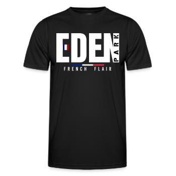 tee shirt eden park - T-shirt sport Homme - noir - Devant - AI Model Male 178 dark (178cm)