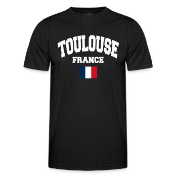 Toulouse - Männer Funktions-T-Shirt - Schwarz - Vorne - AI Model Male 178 dark (178cm)