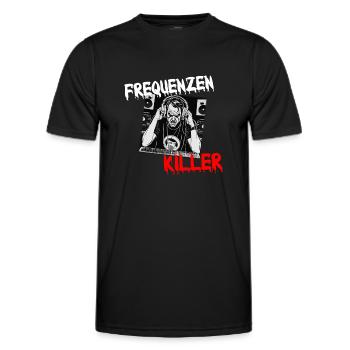 Frequenzenkiller - brutal gute Tontechniker - Männer Funktions-T-Shirt - Schwarz - Vorne - AI Model Male 178 dark (178cm)