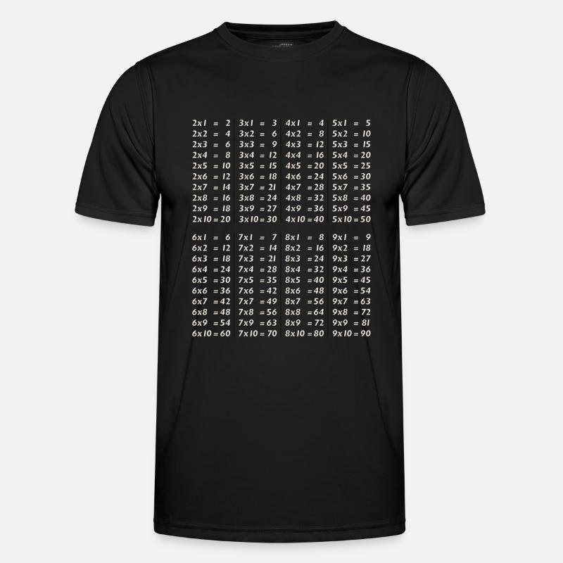 Learning its multiplication tables - Men's Functional T-Shirt - black