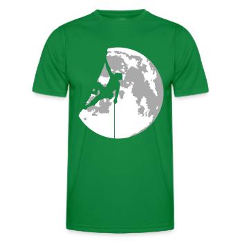 climber - Men's Functional T-Shirt - kelly green - Front - AI Model Male 178 dark (178cm)