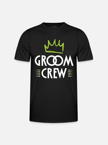 Groom Crew - Men's Functional T-Shirt - black