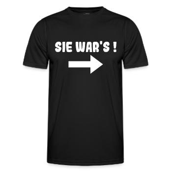 Sie wars! Drilling Partnerlook Geschenk - Männer Funktions-T-Shirt - Schwarz - Vorne - AI Model Male 178 dark (178cm)