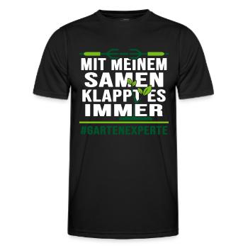 Garten Gartenarbeit Samen Aussaat Pflanzen Gärtner - Männer Funktions-T-Shirt - Schwarz - Vorne - AI Model Male 178 dark (178cm)