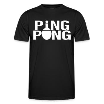 Ping Pong - Männer Funktions-T-Shirt - Schwarz - Vorne - AI Model Male 178 dark (178cm)